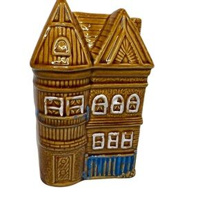 Vtg Otagiri Japan San Francisco Row House Piggy Bank MCM Ceramic Brown